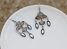 Load image into Gallery viewer, Stamped Floral Inspired earrrings