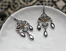 Load image into Gallery viewer, Stamped Floral Inspired earrrings