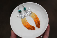 Load image into Gallery viewer, Sunset Hawk Tail earrings - PREORDER