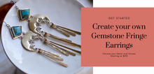 Load image into Gallery viewer, Custom Gemstone Fringe Earrings