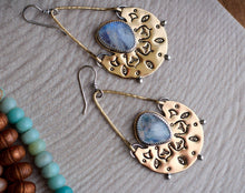 Load image into Gallery viewer, Traveler Swing Earrings -Choose- Rainbow Moonstone - Labradorite - Turquoise