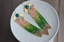 Load image into Gallery viewer, Custom Mermaid Tail Fringe Earrings