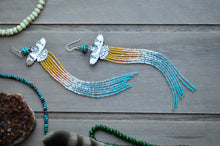 Load image into Gallery viewer, Custom Mermaid Tail Fringe Earrings