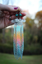 Load image into Gallery viewer, Summer Sunset Hawk Tail earrings - PREORDER