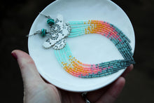 Load image into Gallery viewer, Summer Sunset Hawk Tail earrings - PREORDER