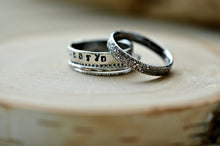 Load image into Gallery viewer, Floral silver ring-stacking ring-wedding band