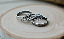 Load image into Gallery viewer, Stackable name rings, name ring, personalized ring, gift for her, gift for mom, stackable rings