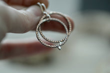 Load image into Gallery viewer, Simple copper earrings, copper hoops, copper and silver earrings, copper jewelry