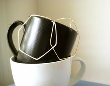 Load image into Gallery viewer, Hexagon Gold-filled Hoop Earrings