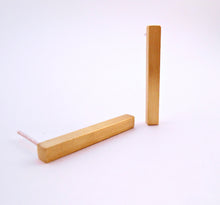 Load image into Gallery viewer, Simple brass bar earrings, gold bar, brass posts, brass and silver