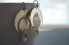 Load image into Gallery viewer, Brass Crescent earrings