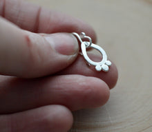 Load image into Gallery viewer, Petite sterling earrings, small everyday earrings, silver dangles, classic silver earrings, yoga jewelry