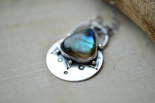 Load image into Gallery viewer, Stamped Labradorite necklace