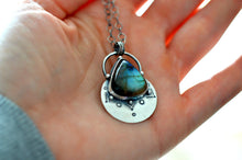 Load image into Gallery viewer, Stamped Labradorite necklace