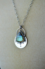 Load image into Gallery viewer, Stamped Labradorite necklace