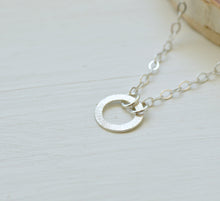 Load image into Gallery viewer, Silver circle necklace
