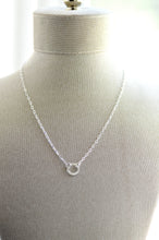 Load image into Gallery viewer, Silver circle necklace