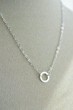 Load image into Gallery viewer, Silver circle necklace