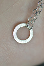 Load image into Gallery viewer, Silver circle necklace