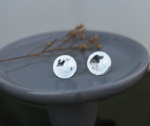 Hammered silver studs