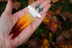 Sunset Hawk Tail earrings - PREORDER