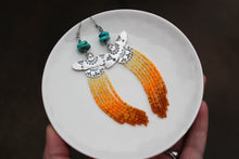 Load image into Gallery viewer, Sunset Hawk Tail earrings - PREORDER
