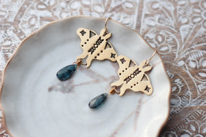 ON SALE 15% OFF - applied at chekout  Moth Phase earrings