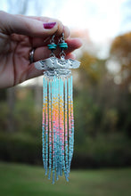 Load image into Gallery viewer, Summer Sunset Hawk Tail earrings - PREORDER
