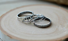 Load image into Gallery viewer, Stackable name rings, name ring, personalized ring, gift for her, gift for mom, stackable rings
