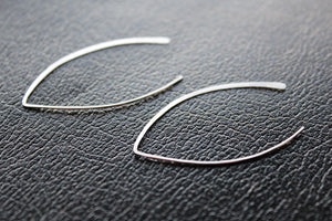 Modern Wishbone Earrings - Sterling Silver