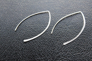 Modern Wishbone Earrings - Sterling Silver