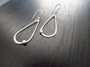 Modern lightweight silver dangle earrings