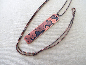 Copper Cherry blossom necklace