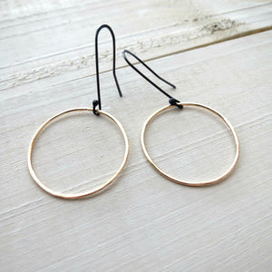 Small gold hoops, thin gold hoops, small hoops, gift for her, gold, dainty earrings