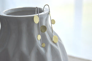 Brass dot earrings