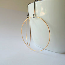 Load image into Gallery viewer, Large modern gold hoops
