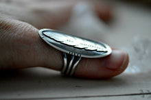 Load image into Gallery viewer, Sterling silver feather saddle ring
