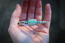 Load image into Gallery viewer, Temptation Cuff  Sterling silver and Ribbon Turquoise
