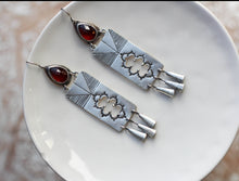 Load image into Gallery viewer, Made to Order Temple Portal Earrings  Hessonite Garnet
